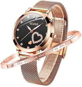 Womens Watches Rose Gold Heart
